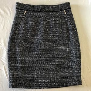Black and White textured H&M Pencil Skirt